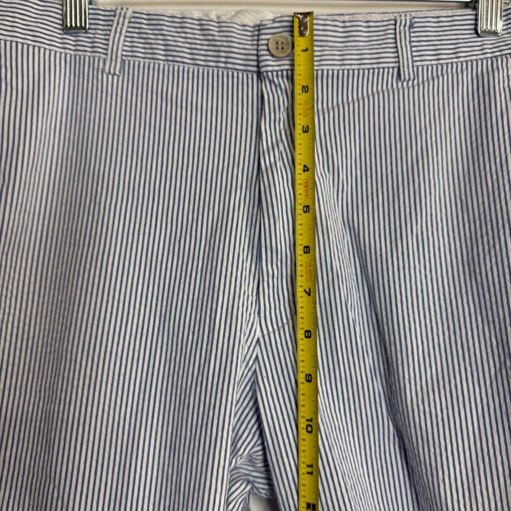 Britches by Samtex Mens Blue White Seersucker Striped Pants 34x30 Cotton Blend - Picture 5 of 8